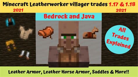 It is a great place to both spend and earn emeralds, any player with a taste for exploration (and lets be honest, thats every Minecraft player) ought to have at least one cartographer Villager in their community. . Leatherworker minecraft